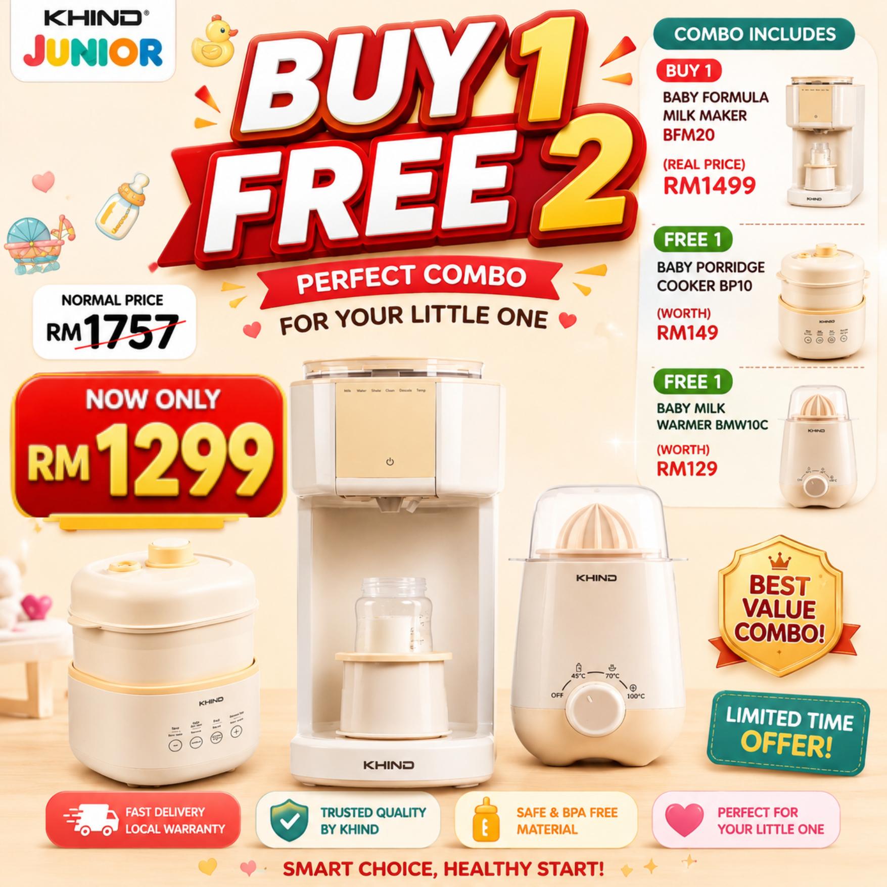 KHIND Junior BUY 1 FREE 2 (BFM+BP10+BMW10)