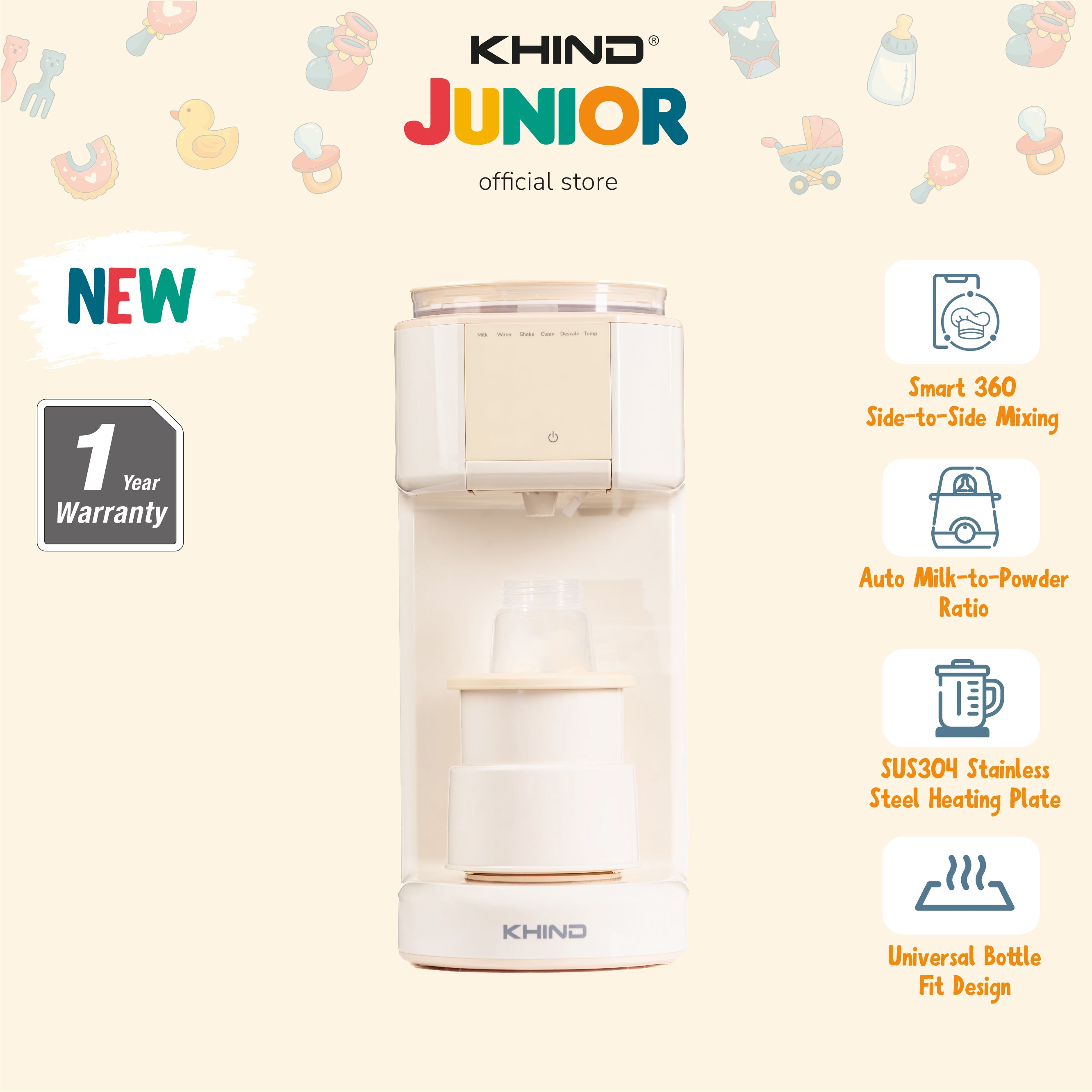KHIND Junior Baby Formula Milk Maker BFM20｜Pembuat Susu Formula Bayi | Best Value Baby Pack